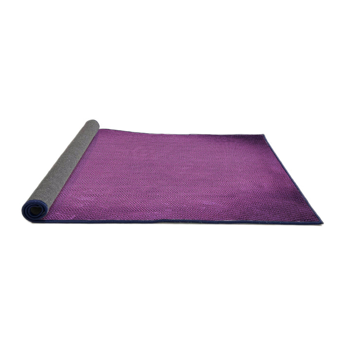 Thickness of Patterned Dark Magenta Purple Rug, pat2547pur