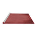 Sideview of Machine Washable Transitional Red Rug, wshpat2547rd