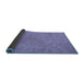 Thickness of Patterned Slate Blue Rug, pat2548blu