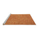 Sideview of Machine Washable Transitional Orange Red Orange Rug, wshpat2548org