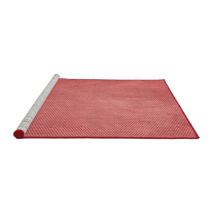 Sideview of Machine Washable Transitional Ruby Red Rug, wshpat2549rd