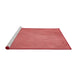 Sideview of Machine Washable Transitional Ruby Red Rug, wshpat2549rd