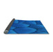 Thickness of Patterned Neon Blue Rug, pat255lblu