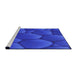 Sideview of Machine Washable Transitional Blue Rug, wshpat255pur