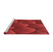 Sideview of Machine Washable Transitional Red Rug, wshpat255rd