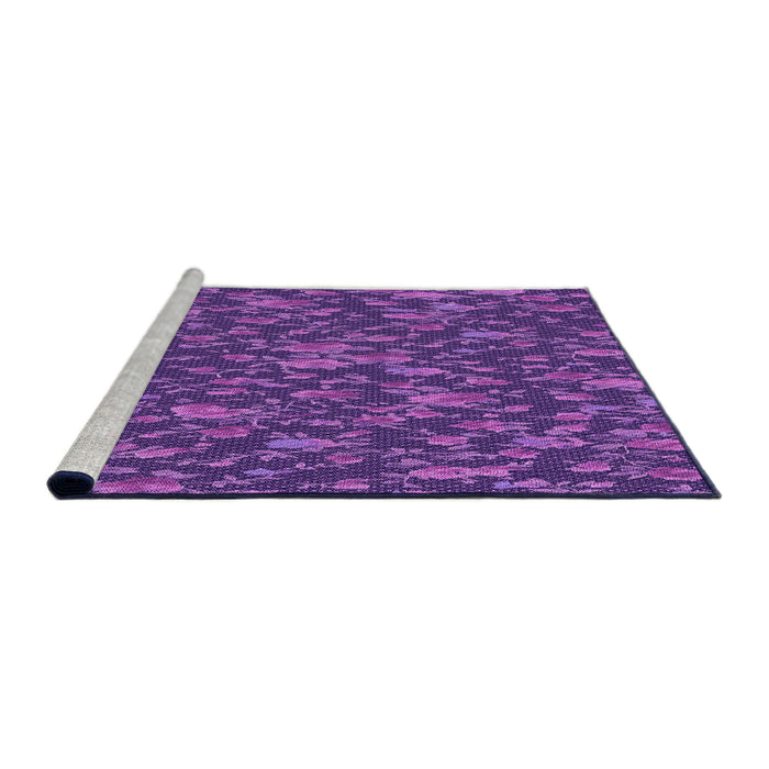 Sideview of Machine Washable Transitional Purple Rug, wshpat2550pur