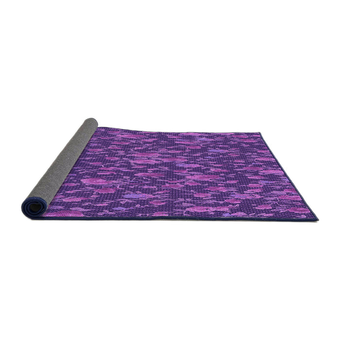 Thickness of Patterned Purple Rug, pat2550pur