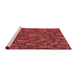 Sideview of Machine Washable Transitional Red Rug, wshpat2550rd