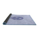 Thickness of Patterned Lavender Blue Rug, pat2551blu