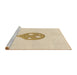 Sideview of Machine Washable Transitional Moccasin Beige Rug, wshpat2551brn