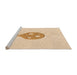 Sideview of Machine Washable Transitional Orange Rug, wshpat2551org