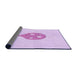 Thickness of Patterned Violet Purple Rug, pat2551pur