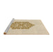 Sideview of Machine Washable Transitional Peach Beige Rug, wshpat2552brn