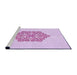 Sideview of Machine Washable Transitional Violet Purple Rug, wshpat2552pur