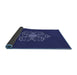 Thickness of Patterned Denim Dark Blue Rug, pat2553blu