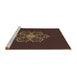 Sideview of Machine Washable Transitional Sienna Brown Rug, wshpat2553brn