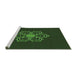 Sideview of Machine Washable Transitional Dark Forest Green Rug, wshpat2553grn