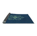 Thickness of Patterned Blue Rug, pat2553lblu