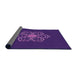 Thickness of Patterned Blue Violet Purple Rug, pat2553pur