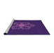 Sideview of Machine Washable Transitional Blue Violet Purple Rug, wshpat2553pur