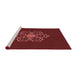 Sideview of Machine Washable Transitional Red Rug, wshpat2553rd