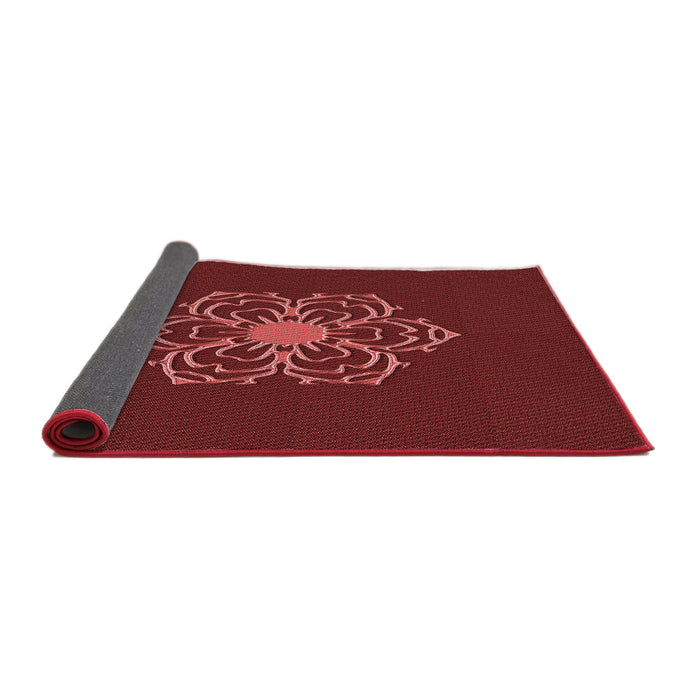 Thickness of Patterned Red Rug, pat2553rd