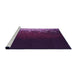 Sideview of Machine Washable Transitional Purple Violet Purple Rug, wshpat2554pur