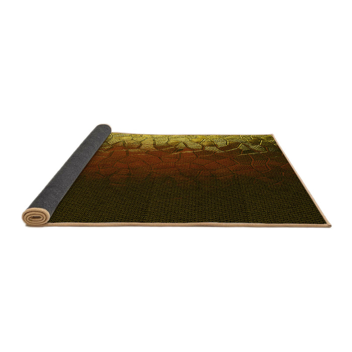 Thickness of Patterned Red Rug, pat2554yw