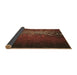 Thickness of Patterned Red Rug, pat2555brn