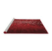 Sideview of Machine Washable Transitional Tomato Red Rug, wshpat2555rd