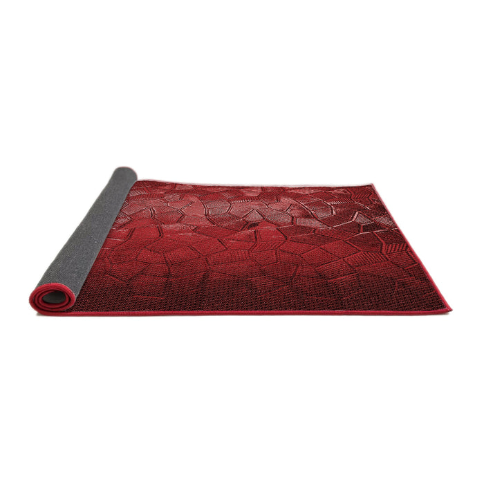 Thickness of Patterned Tomato Red Rug, pat2555rd