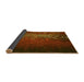 Thickness of Patterned Mahogany Brown Rug, pat2555yw