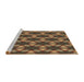 Sideview of Machine Washable Transitional Red Brown Rug, wshpat2557brn