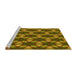 Sideview of Machine Washable Transitional Dark Bronze Brown Rug, wshpat2557yw