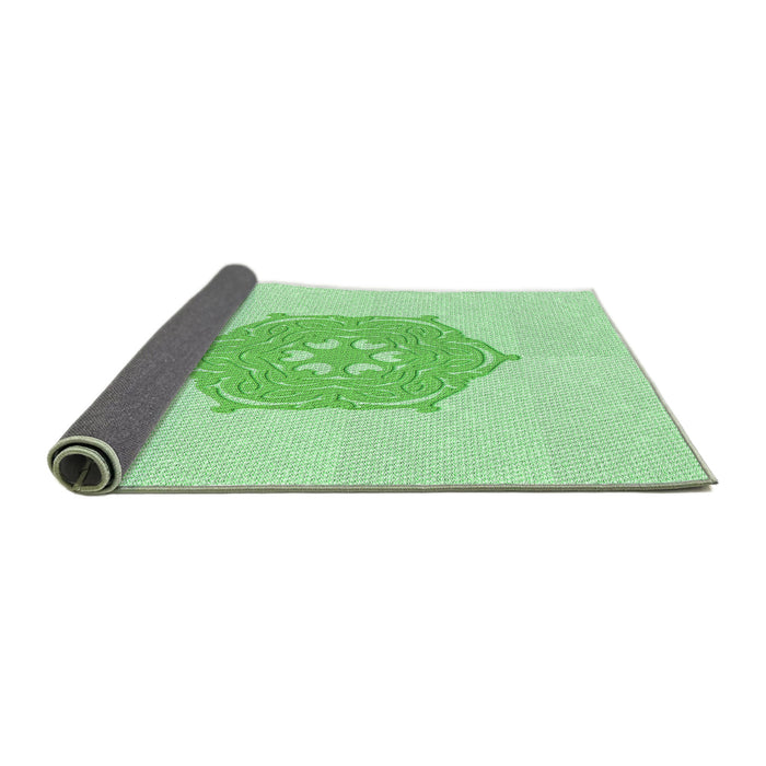 Thickness of Patterned Light Green Rug, pat2558grn