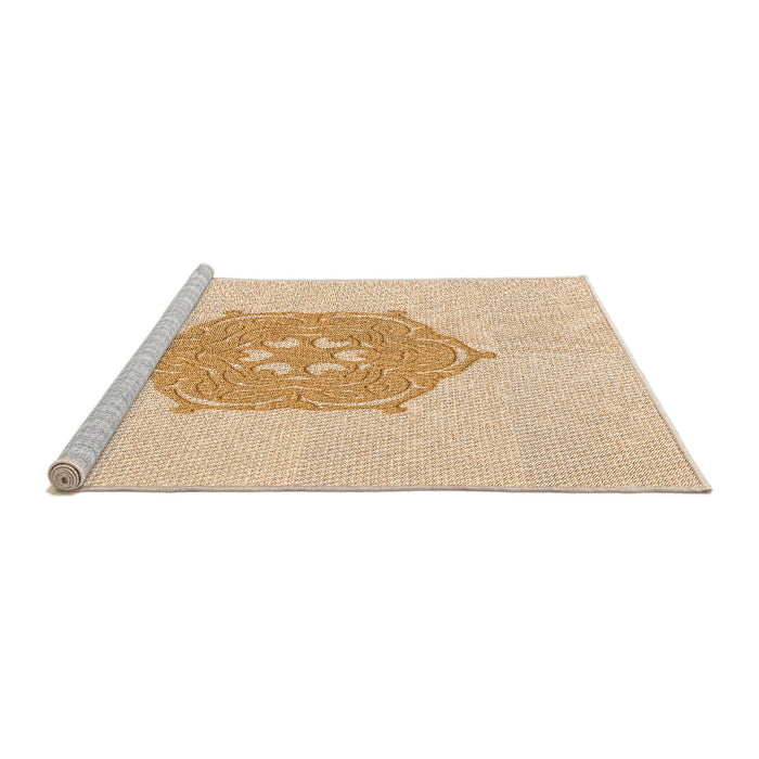 Sideview of Machine Washable Transitional Orange Rug, wshpat2558org