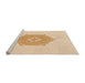 Sideview of Machine Washable Transitional Orange Rug, wshpat2558org