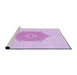 Sideview of Machine Washable Transitional Violet Purple Rug, wshpat2558pur