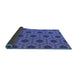 Thickness of Patterned Sky Blue Rug, pat2559blu