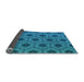 Thickness of Patterned Blue Rug, pat2559lblu