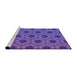 Sideview of Machine Washable Transitional Amethyst Purple Rug, wshpat2559pur