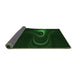 Thickness of Patterned Deep Emerald Green Rug, pat256grn