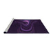 Sideview of Machine Washable Transitional Purple Rug, wshpat256pur