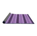 Thickness of Patterned Violet Purple Rug, pat2560pur