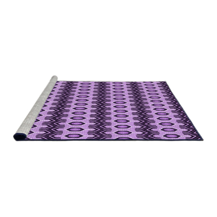 Sideview of Machine Washable Transitional Violet Purple Rug, wshpat2560pur
