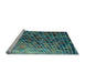 Sideview of Machine Washable Transitional Dark Blue Grey Blue Rug, wshpat2561lblu