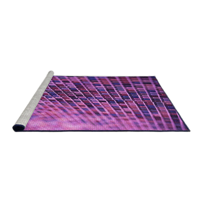 Sideview of Machine Washable Transitional Dark Magenta Purple Rug, wshpat2561pur