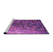 Sideview of Machine Washable Transitional Dark Magenta Purple Rug, wshpat2561pur