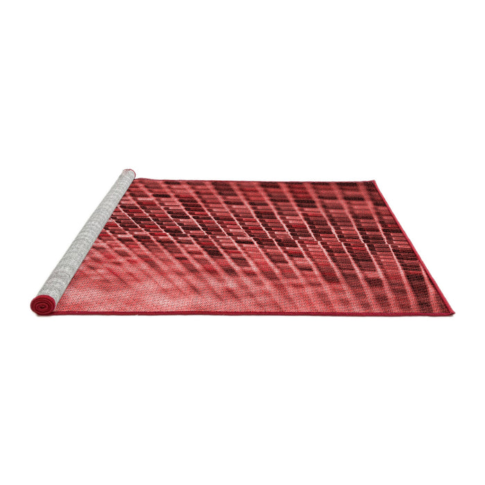 Sideview of Machine Washable Transitional Red Rug, wshpat2561rd