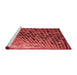 Sideview of Machine Washable Transitional Red Rug, wshpat2561rd